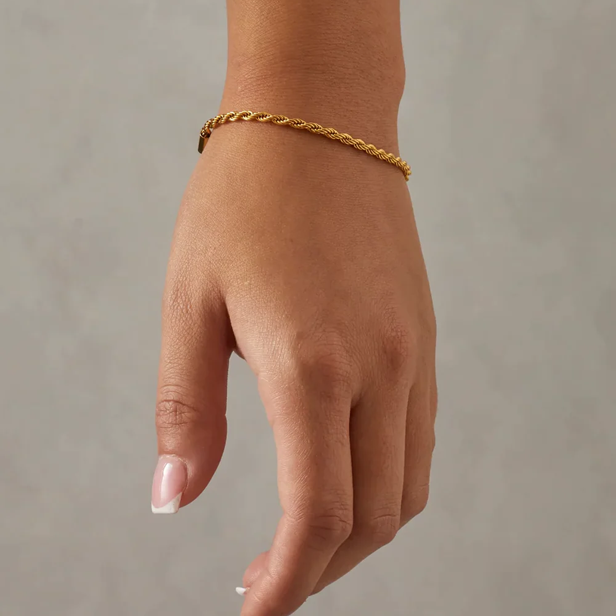 GOBRET. | 3MM Gold Rope Armband 18K