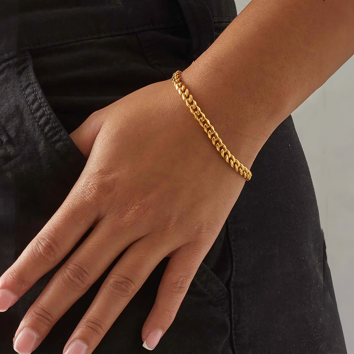 GRIBOX. | 6MM Gold Cuban Link Armband 18K