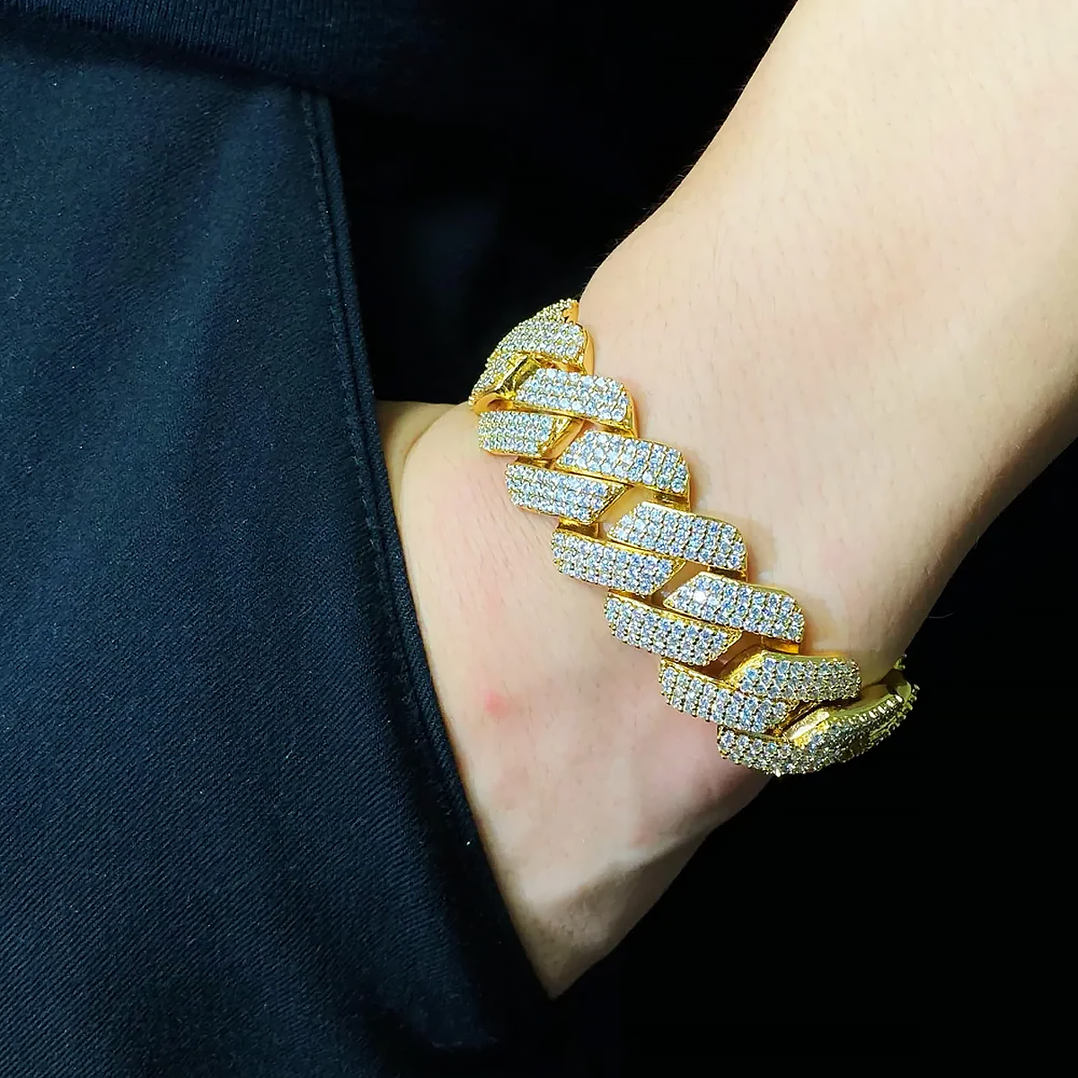 GYMON. | 19MM Gold Cuban Link Bracelet 18K