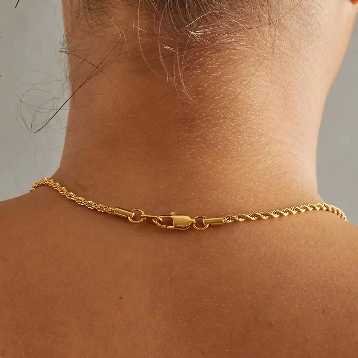 GYOPE. | 3MM Gold Rope Chain 18K