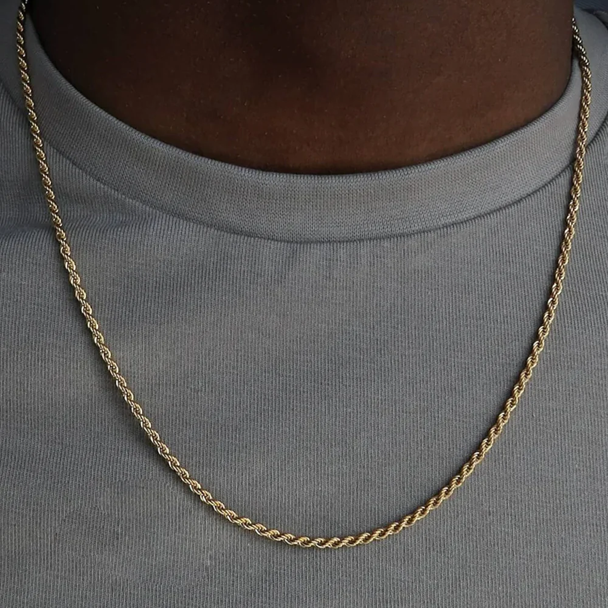 GYOPE. | 3MM Gold Rope Chain 18K