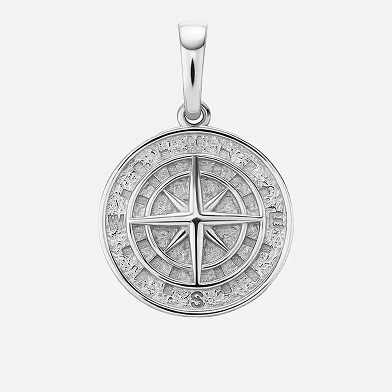 COMPASS. | Silber Kompass-Anhänger