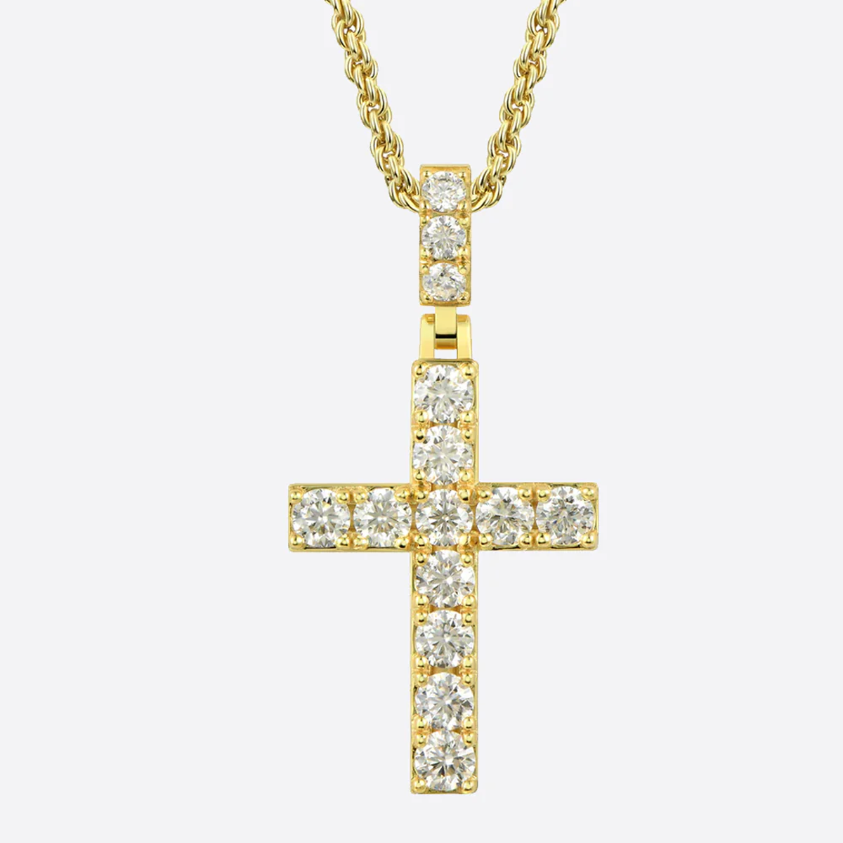 CROSS. | Gold Kreuz Anhänger mit Diamanten