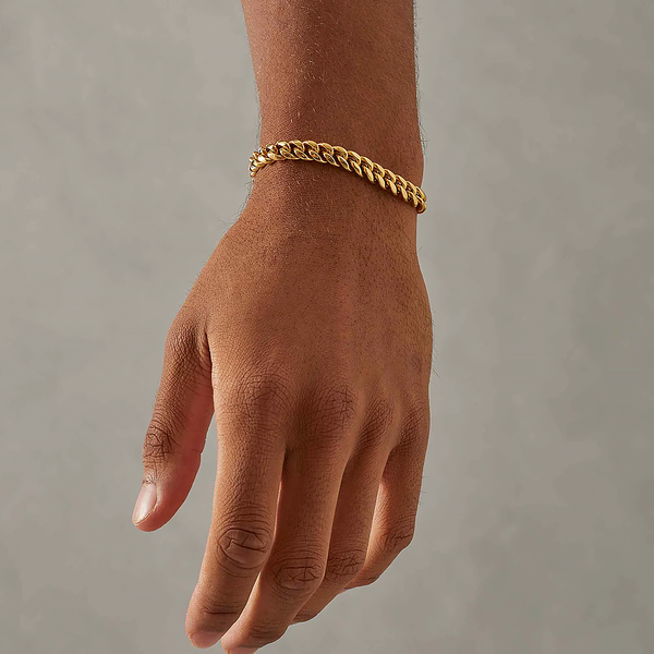 GYAMI. | 8MM Cuban Link Armband aus Gold