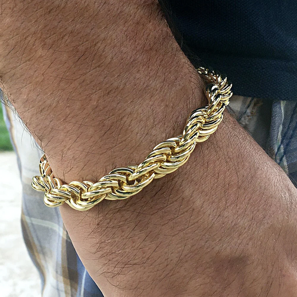 GYDO. | 10MM Gold Rope Armband 18K