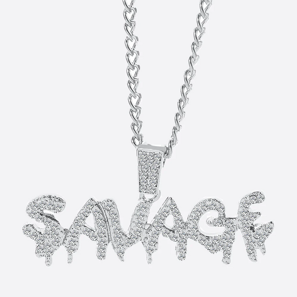 SAVAGE. | Silberner Savage-Anhänger mit Kette