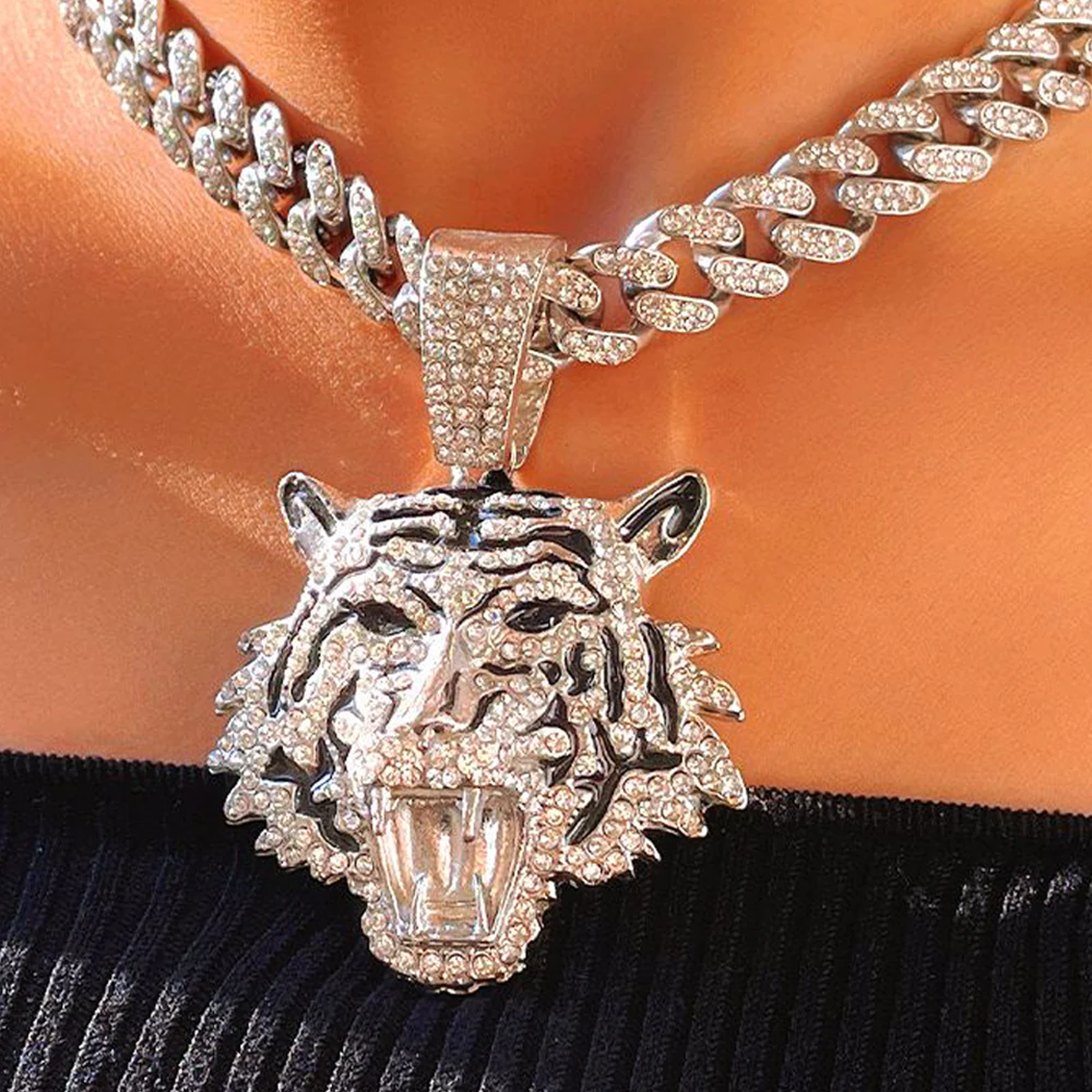 TIGRE. | Silberner Tiger-Anhänger 18K